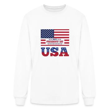 Happy President's Day, USA - Men's Long Sleeve T-Shirt - white - Front