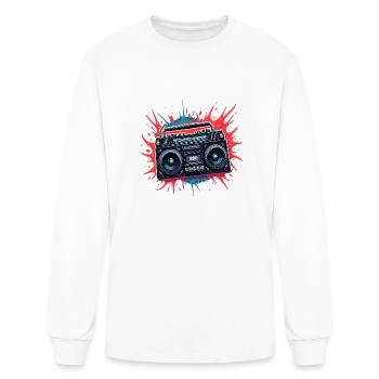 Boombox Blast - Men's Long Sleeve T-Shirt - white - Front