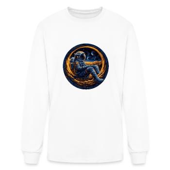Astronaut Inside the Moon - Men's Long Sleeve T-Shirt - white - Front
