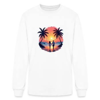 Sunset Romance - Men's Long Sleeve T-Shirt - white - Front