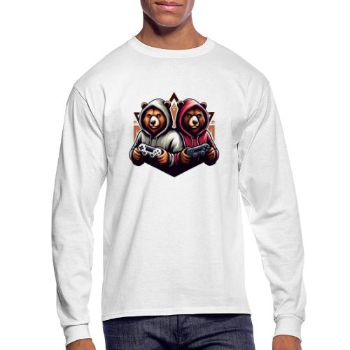 2 grizzlies gamer bears - Men's Long Sleeve T-Shirt