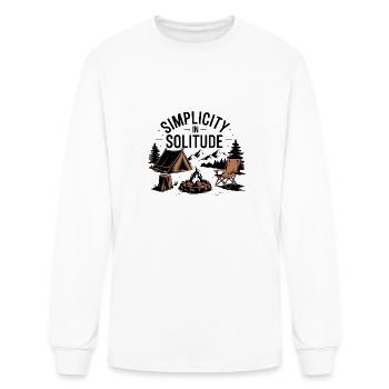 Simplicity In Solitude - Men's Long Sleeve T-Shirt - white - Front