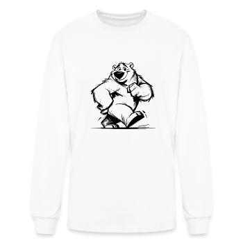 Cuddly Bear A Star In The Nursery - Men's Long Sleeve T-Shirt - white - Front