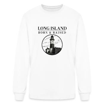 Long Island Born & Raised v3 - Men's Long Sleeve T-Shirt - white - Front