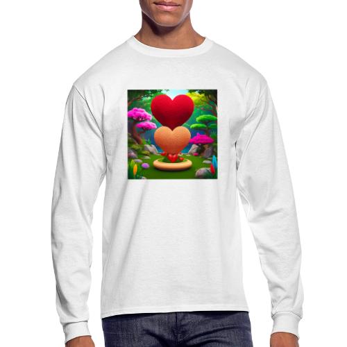 Double Heart, fantasy, nature and fantasy - Men's Long Sleeve T-Shirt