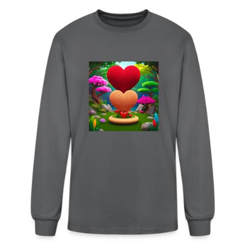Double Heart, fantasy, nature and fantasy - Men's Long Sleeve T-Shirt