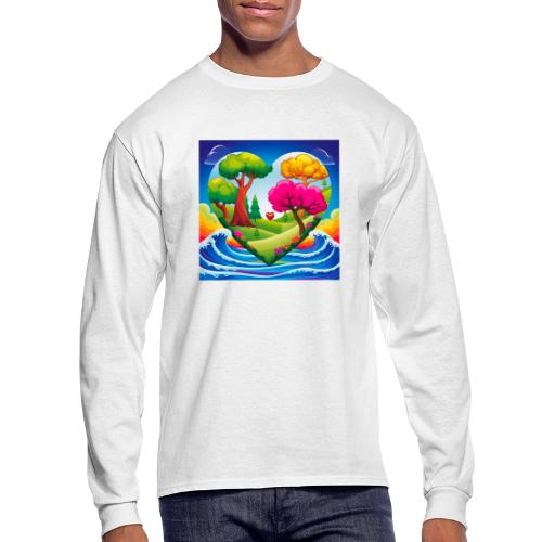Heart, fantasy, landscapes, nature, fantasy - Men's Long Sleeve T-Shirt