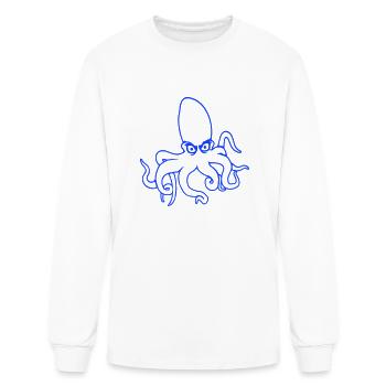 Octopus squid cephalopod evil eye dangerous sea - Men's Long Sleeve T-Shirt - white - Front