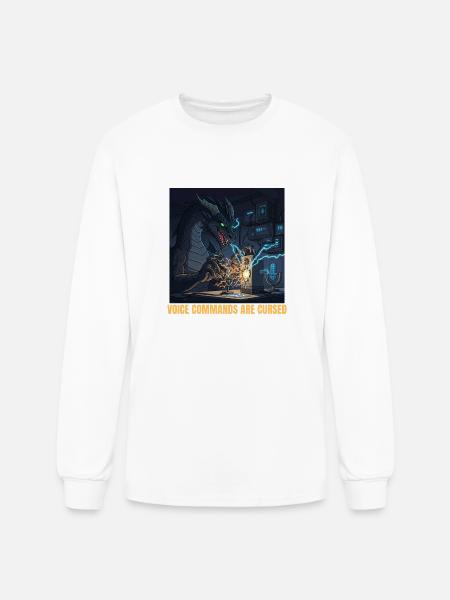 Voice Commands Are Cursed - Men's Long Sleeve T-Shirt - white
