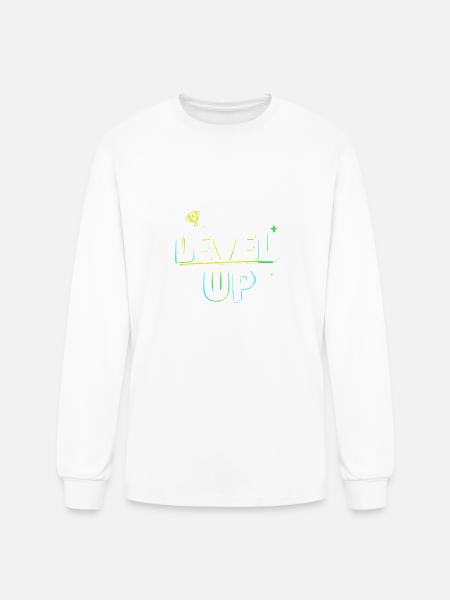Level Up - Men's Long Sleeve T-Shirt - white