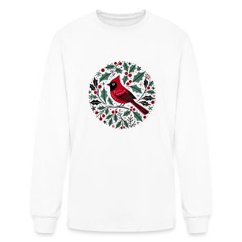 Northern Red Cardinal - Men's Long Sleeve T-Shirt - white - Front