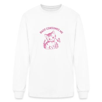 Rage Consumes Me Funny Kitten - Men's Long Sleeve T-Shirt - white - Front