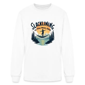 Slacklining Is The New Chill - Men's Long Sleeve T-Shirt - white - Front