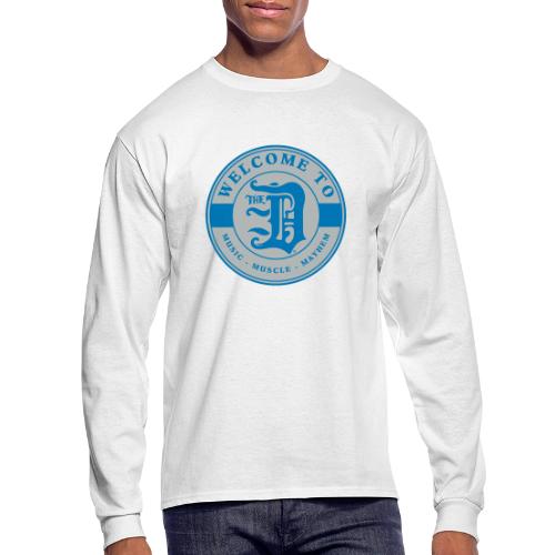 WELCOME TO THE D BADGE BLUE SILVER - Men's Long Sleeve T-Shirt
