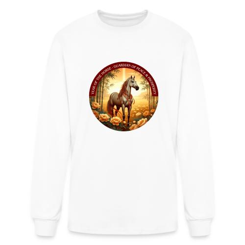 Year of the Horse Guardian T Shirt, Lunar New Year - Men's Long Sleeve T-Shirt