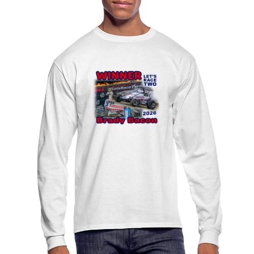 Brady Bacon #LetsRaceTwo Winner - Men's Long Sleeve T-Shirt