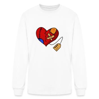 Broken Heart - Men's Long Sleeve T-Shirt - white - Front