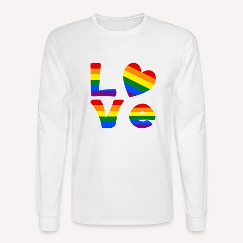 Gay Pride Rainbow LOVE - Men's Long Sleeve T-Shirt