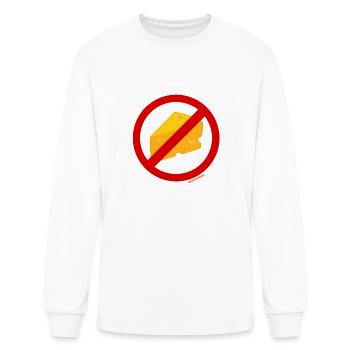No Cheese - Men's Long Sleeve T-Shirt - white - Front