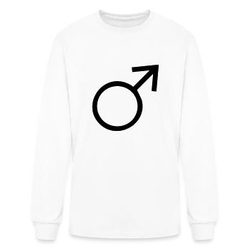 male symbol - Men's Long Sleeve T-Shirt - white - Front