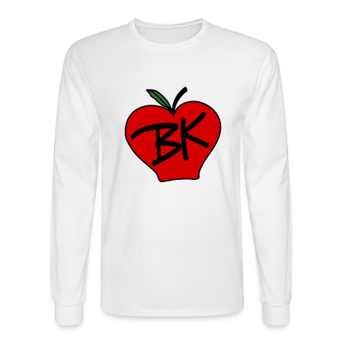 BK Big Apple Red with Leaf--Brooklyn NYC, Bklyn - Men's Long Sleeve T-Shirt