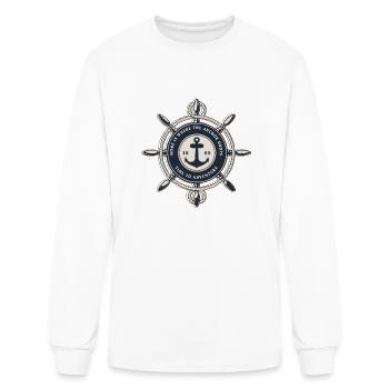 Ancre marine de marin - T-shirt à manches longues Homme - blanc - Devant