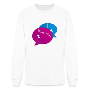 miss you - Men's Long Sleeve T-Shirt - white - Front