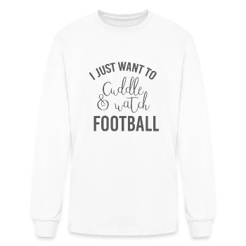 Cuddle Watch Football - Men's Long Sleeve T-Shirt - white - Front