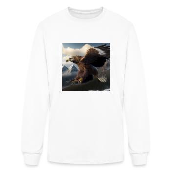 An eagle flying comprehensive picture hyper - Men's Long Sleeve T-Shirt - white - Front