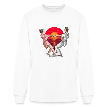 Romantic Couple Love Dance - Men's Long Sleeve T-Shirt - white - Front