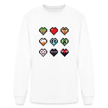 Craftee Hearts Turquoise - Men's Long Sleeve T-Shirt - white - Front