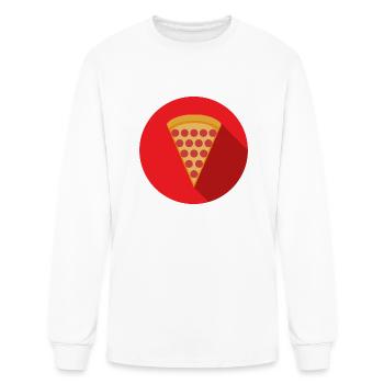 Red Circle Pepperoni Pizza - Men's Long Sleeve T-Shirt - white - Front