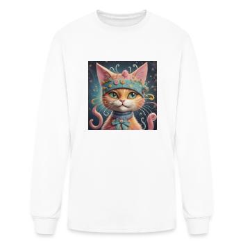 Whimsical Whiskers - Men's Long Sleeve T-Shirt - white - Front