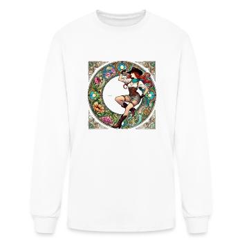 Cool Cowgirl - Men's Long Sleeve T-Shirt - white - Front