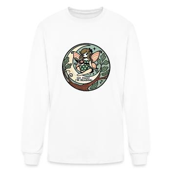 Go Away I'm Reading - Men's Long Sleeve T-Shirt - white - Front