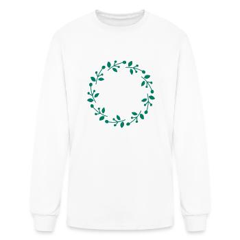 Couronne de Noël - T-shirt à manches longues Homme - blanc - Devant