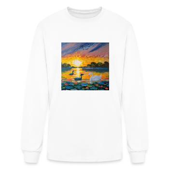 Libres comme des oiseaux - T-shirt à manches longues Homme - blanc - Devant