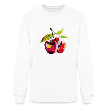 Cherries - Men's Long Sleeve T-Shirt - white - Front