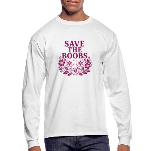 Save the boobs floral - Men's Long Sleeve T-Shirt