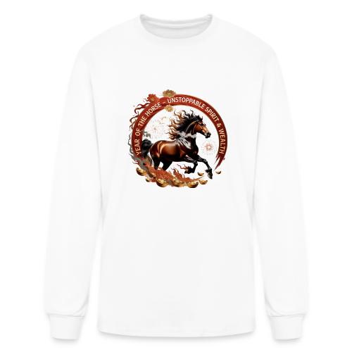 Year of the Horse Fiery Spirit T Shirt, Lunar New - Men's Long Sleeve T-Shirt