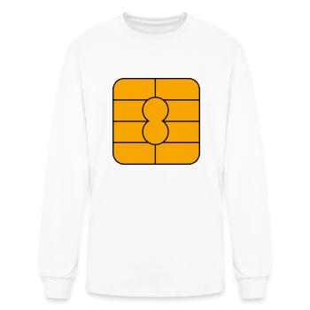 microchip credit card_m1 - Men's Long Sleeve T-Shirt - white - Front