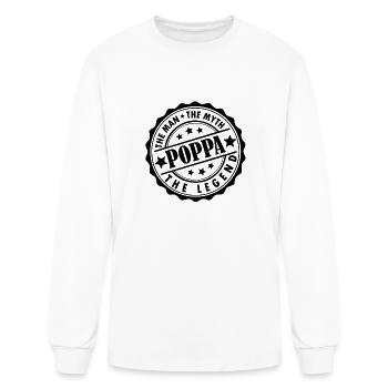 Poppa-The Man The Myth The Legend - Men's Long Sleeve T-Shirt - white - Front