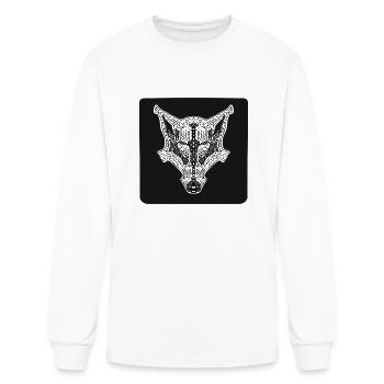 Wolf - Men's Long Sleeve T-Shirt - white - Front