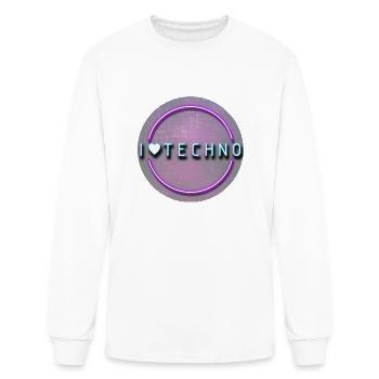 I LOVE TECHNO - Men's Long Sleeve T-Shirt - white - Front
