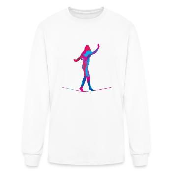 Slackline Girl Acrobatics Slacklining - Men's Long Sleeve T-Shirt - white - Front