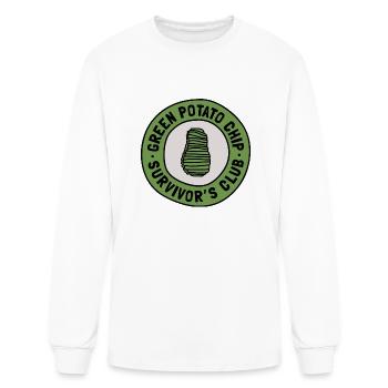 Green Potato Chip Survivor s Club - Men's Long Sleeve T-Shirt - white - Front