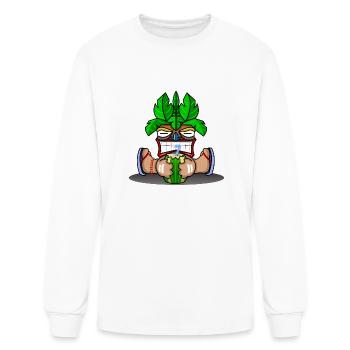 Thirsty Tiki Guy - Men's Long Sleeve T-Shirt - white - Front