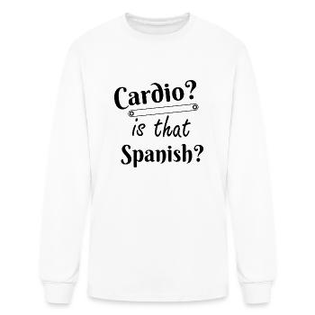 Cardio Is That Spanish - Men's Long Sleeve T-Shirt - white - Front