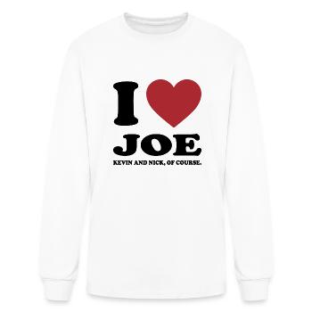 I LOVE JOE KEVIN AND NICK, OF COURSE. - Men's Long Sleeve T-Shirt - white - Front