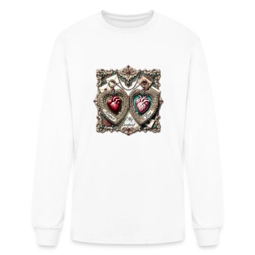 Keeper of My Deepest Love Victorian Locket T-Shirt - Men's Long Sleeve T-Shirt